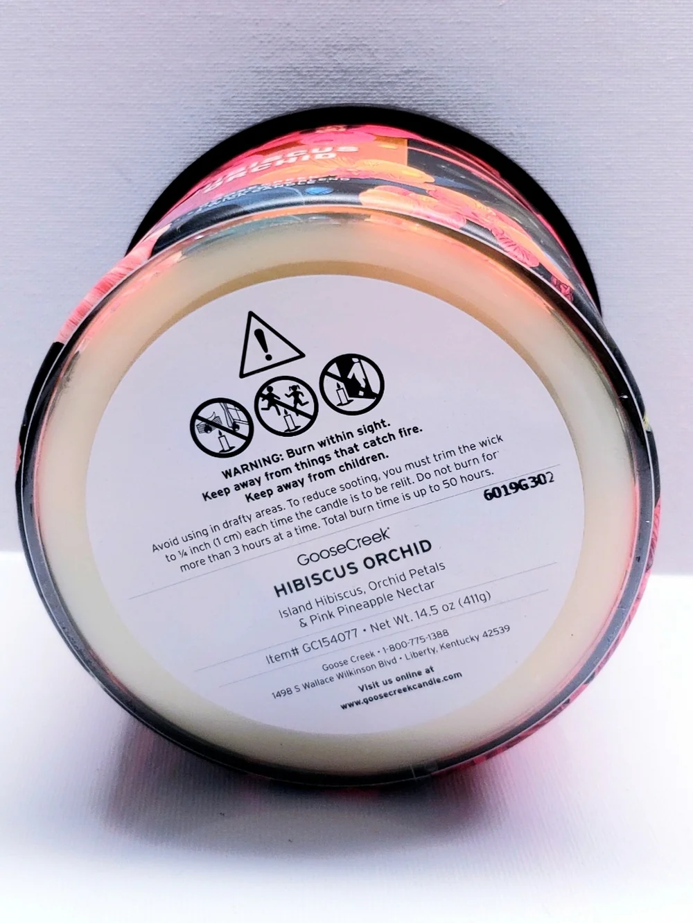Goose Creek HIBISCUS ORCHID Large 3-Wick Scented Candle, 14.5 Oz